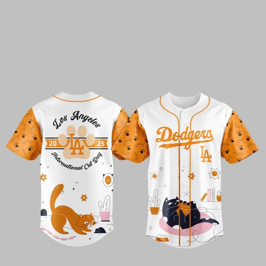 LA Dodgers 2025 International Cat Day Jersey - Grishko.com