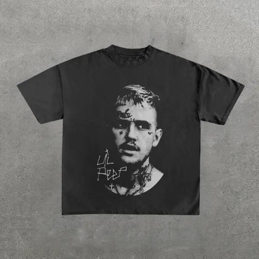 LIL PEEP T-Shirt, Vintage LIL PEEP Graphic Tee, Music Rap Tee, Hip Hop, R&B, Pop, Y2k, Unisex T-Shirt, Gift For Men Women Womenswear Menswear Top Streetwear