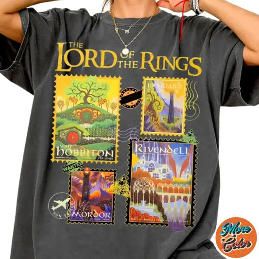 LOTR Stamps The Lord Of The Rings Movie Vintage Shirts, Cotton Unisex T-Shirt, Crew Neck, Size S- 3XL, Menswear Top, Womenswear Top Underwear Streetwear