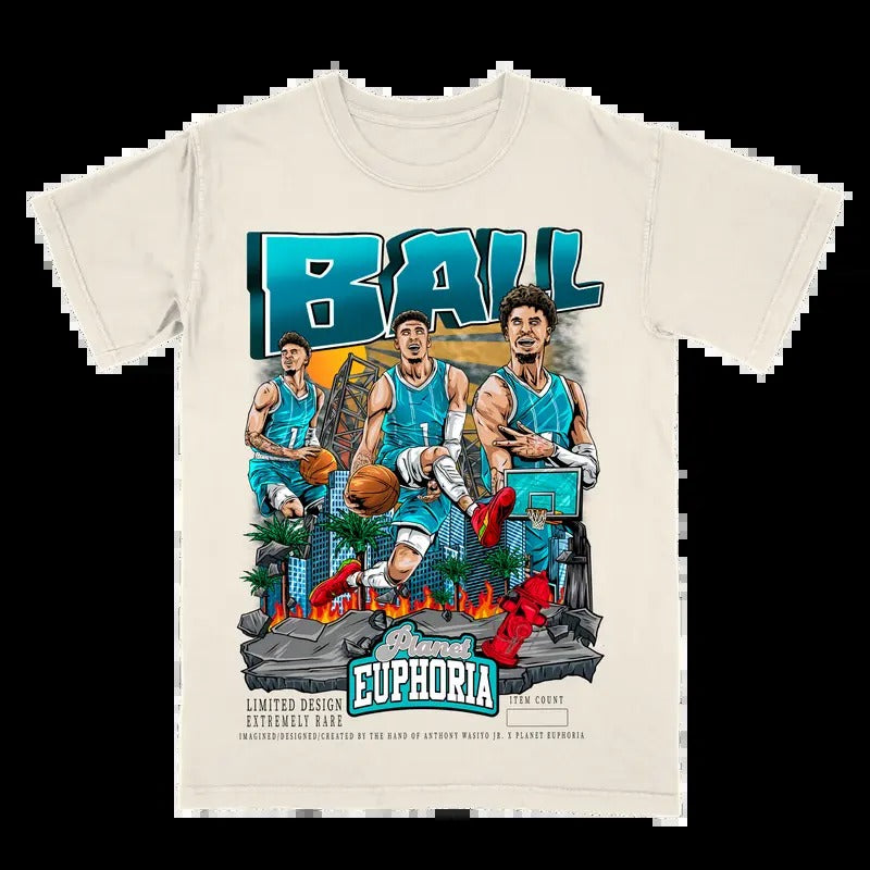 LaMelo Ball Off-White Tee Gift For Fan - Men's Casual T-shirt - Menswear Hoodie, Sweatshirt | InkThreadWorks.com