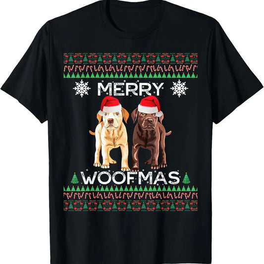 Labrador Christmas Ugly Yellow Lab Chocolate Labrador T-Shirt Hoodie, Sweatshirt | InkThreadWorks.com