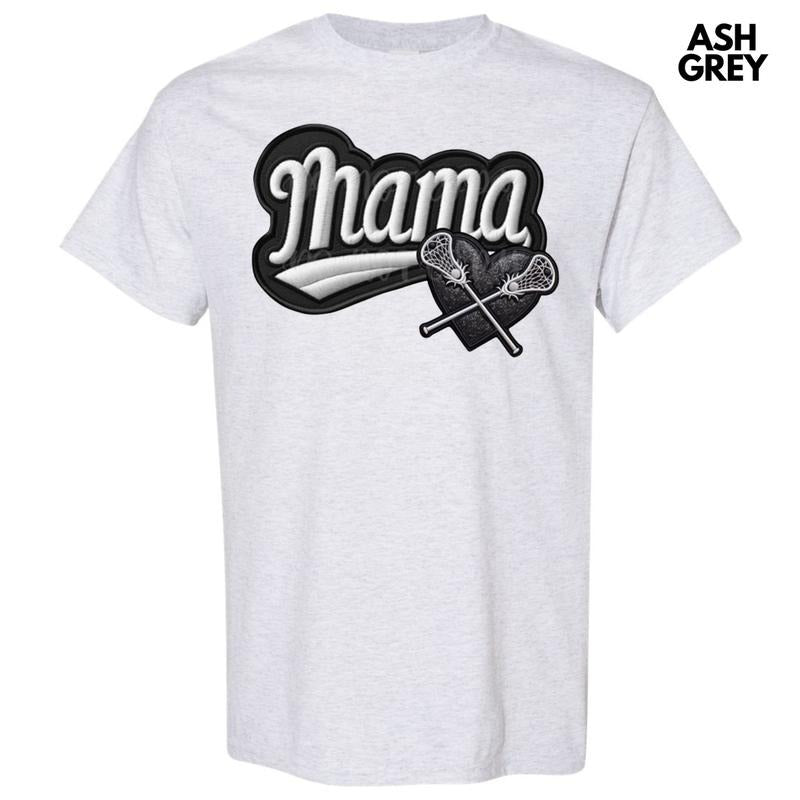 Lacrosse Mama FAKE Embroidery Gildan Short Sleeve T-Shirt 'NLB' Hoodie, Sweatshirt | InkThreadWorks.com