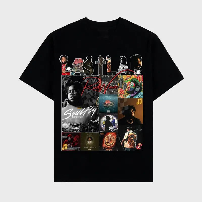 Last Lap Graphic Big Face Rod Wave Music All Album Retro Rap Tee Shirt Gift Fans Crewneck