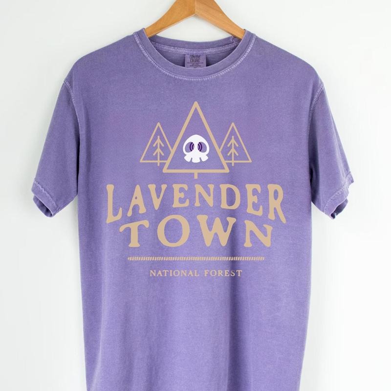 Lavender Town National Forest Inspired Comfort Colors Unisex T-Shirt Hoodie, Sweatshirt | InkThreadWorks.com