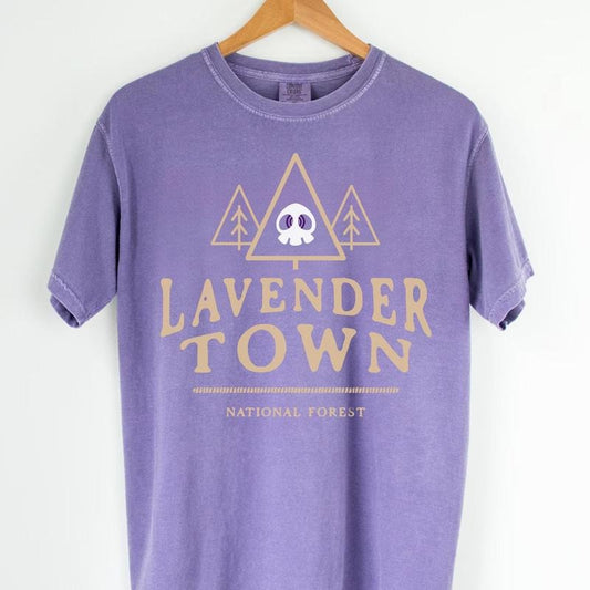 Lavender Town National Forest Inspired Comfort Colors Unisex T-Shirt Hoodie, Sweatshirt | InkThreadWorks.com