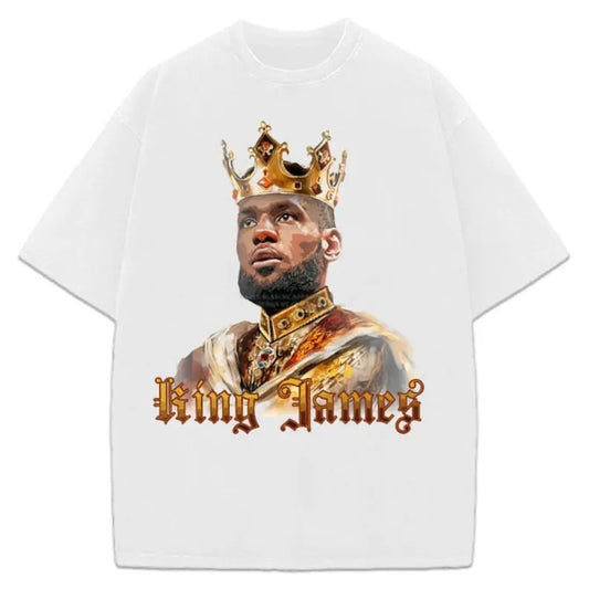 Lebron James King James T-Shirt, Year 21 Basketball T-Shirt, Vintage Painting Style Graphic Design T-Shirt