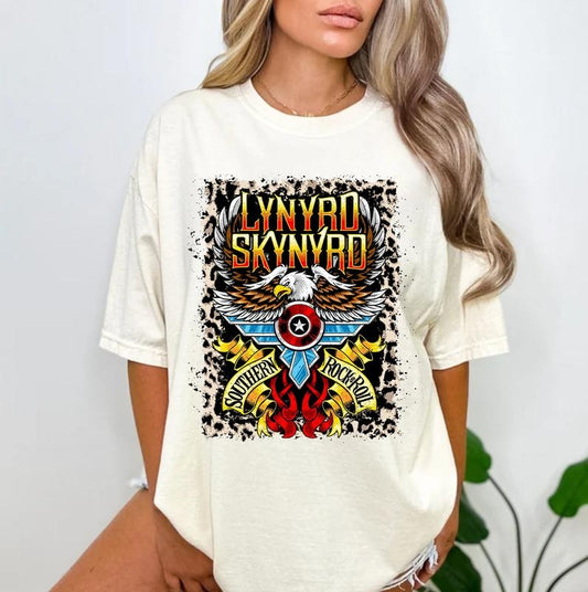 Leopard Lynyarrdd Skynyarrdd Shirt Sweatshirt Hoodie, Southern Rock &amp; Roll Shirt, Retro Rock Band Unisex Shirt, Free...