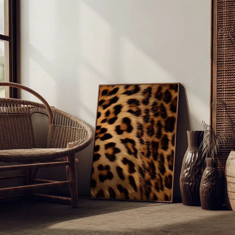 Leopard Wall Art, Leopard Pattern Poster, Wildlife Photography Poster, Bedroom Wall Decor, Aesthetic Trendy Photography Definition Print