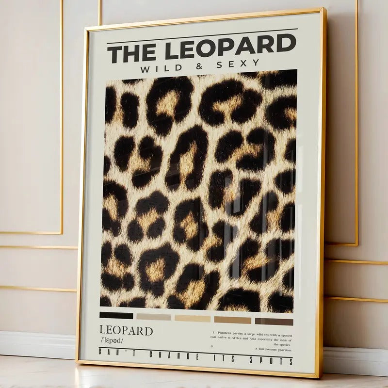 Leopard Wall Art, Leopard Photography Definition Print, Leopard Pattern Poster, Unframed Physical Print