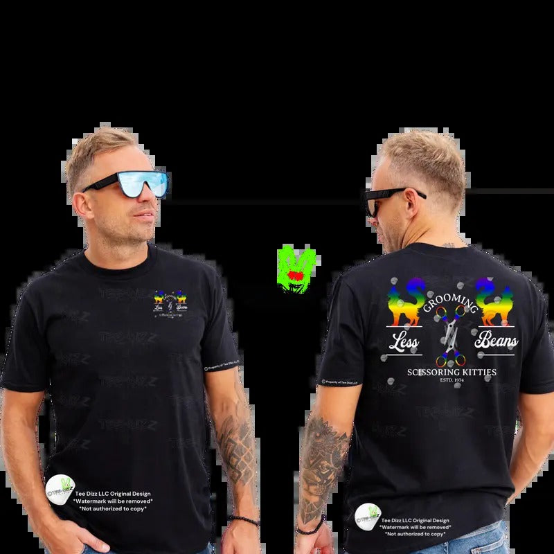 Less Beans Grooming- Scissoring Kitties - Men's funny T-Shirt - Humor Hoodie, Sweatshirt | InkThreadWorks.com