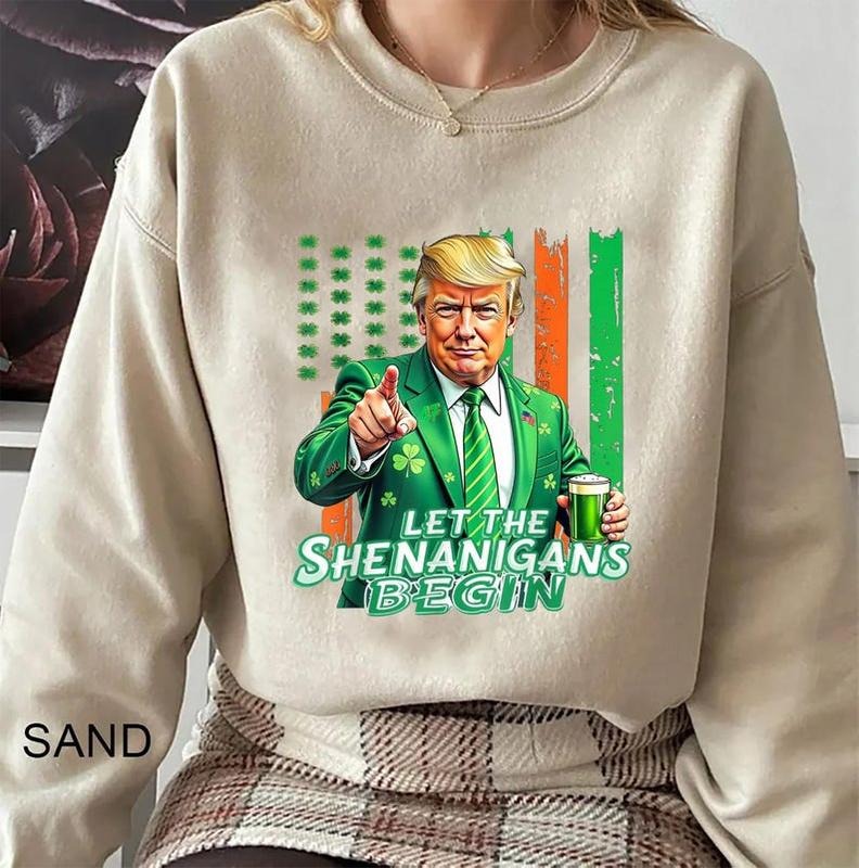 Let The Shenanigans Begin Trump St Patrick's Day Shirt Hoodie, Sweatshirt | InkThreadWorks.com