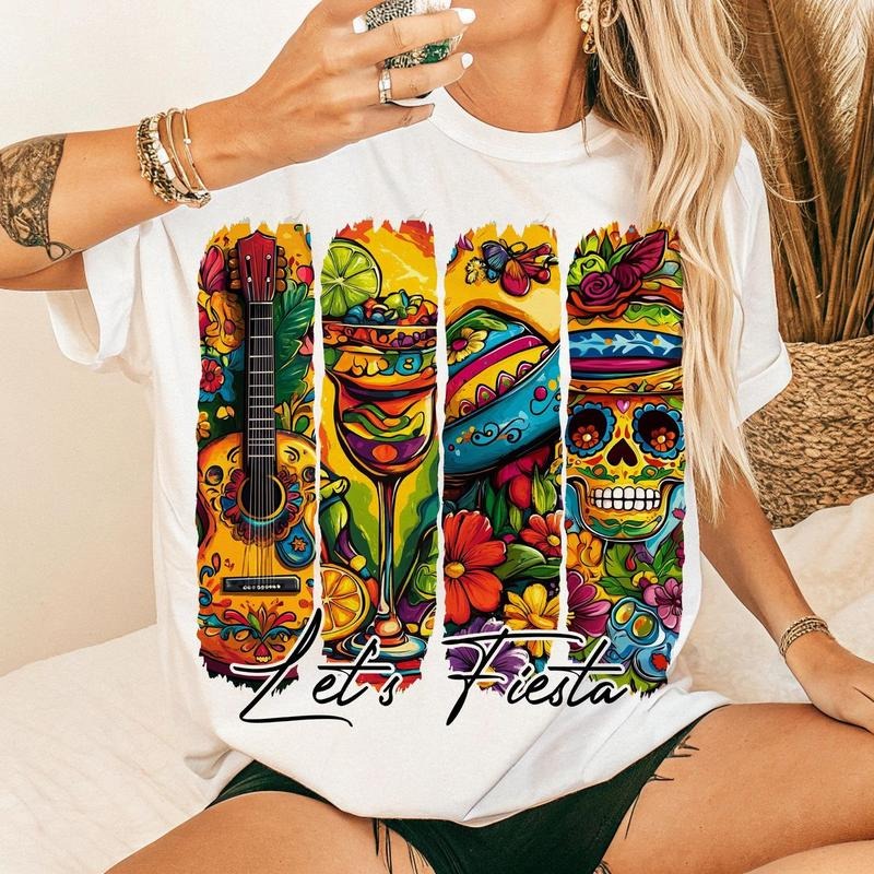 Let's Fiesta Cinco De Mayo Tshirt Sweatshirt, Mexico Tequila Shirt, Margarita Tacos, Mexican Party, Festival 2025, Unisex Sweater Pullover Tee