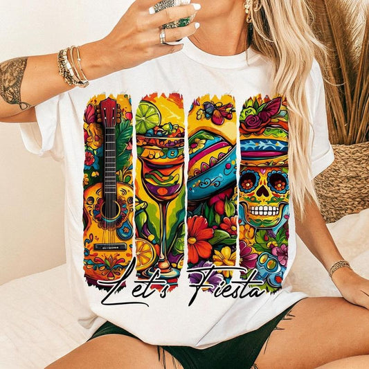 Let's Fiesta Cinco De Mayo Tshirt Sweatshirt, Mexico Tequila Shirt, Margarita Tacos, Mexican Party, Festival 2025, Unisex Sweater Pullover Tee