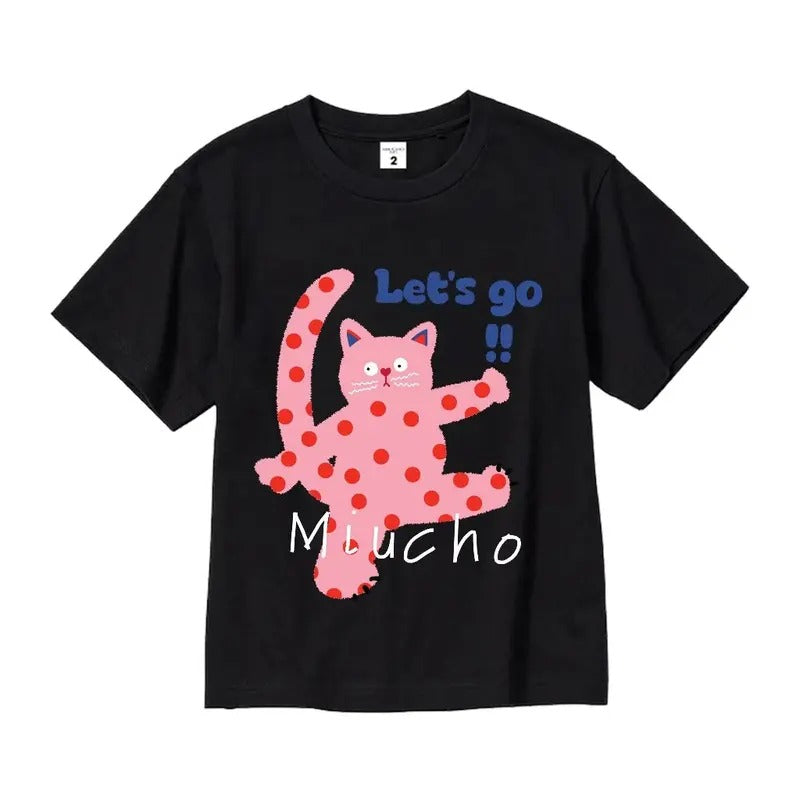 Let's Go The Cat Shirt, Childhood Memories Tee, Cute Cartoon Character Apparel Womenswear Lady Shortsleeve Hoodie, Sweatshirt
