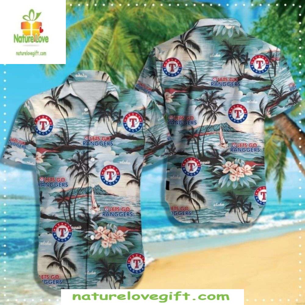 Texas Rangers Hawaiian Shirt – Tropical Retreat MLB Baseball Apparel