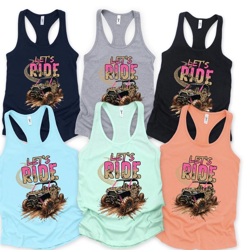 Lets Ride Atv Womens Razorback Tank Top T-Shirts, Hoodie, Sweatshirt | InkThreadWorks.com