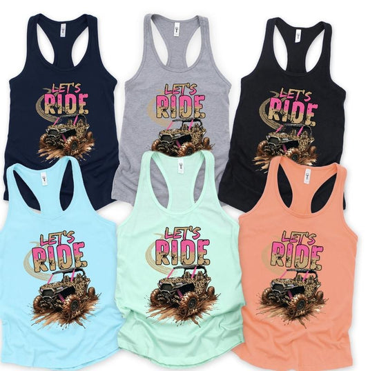Lets Ride Atv Womens Razorback Tank Top T-Shirts, Hoodie, Sweatshirt | InkThreadWorks.com