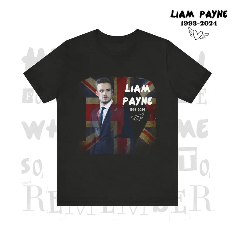 Liam Payne Tribute T-, One Direction Fan Tee, Uniex Jerey Short Sleeve, Memorial Thirt, Muic Band Merch, Liam Payne, Gone...