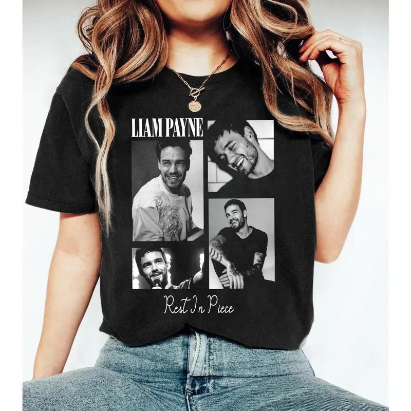 Liam Payne , Ret In Peace, Liam Payne RIP , O.ne Dir.ection Tribute , In Memory Of Liam Payne , Liam Payne Fan T-Shirts,...