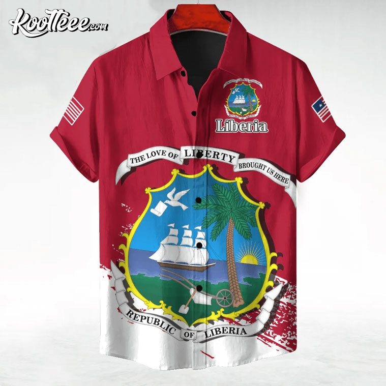Liberia Coat Of Arms Custom Hawaiian Shirt