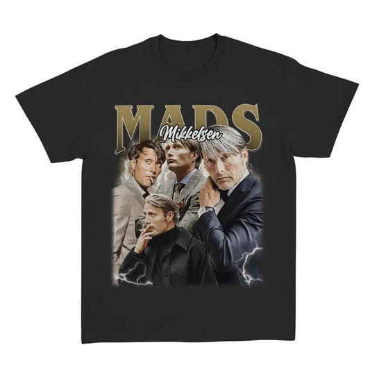 Limited Mads Mikkelsen Vintage T-Shirt, Mads Mikkelsen Oversize Tee Unisex Sweatshirt, Gift For Women and Man Unisex...