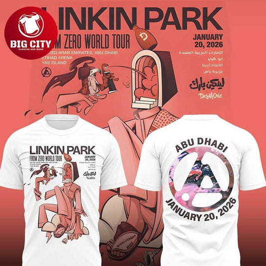 Linkin Park 2026 From Zero World Tour Abu Dhabi Two Sided Shirt