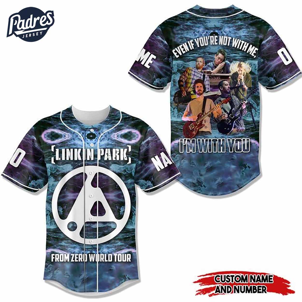 Linkin Park From Zero World Tour Custom Baseball Jersey - Padres Jersey Oasis: Elevate Your Baseball Style Game