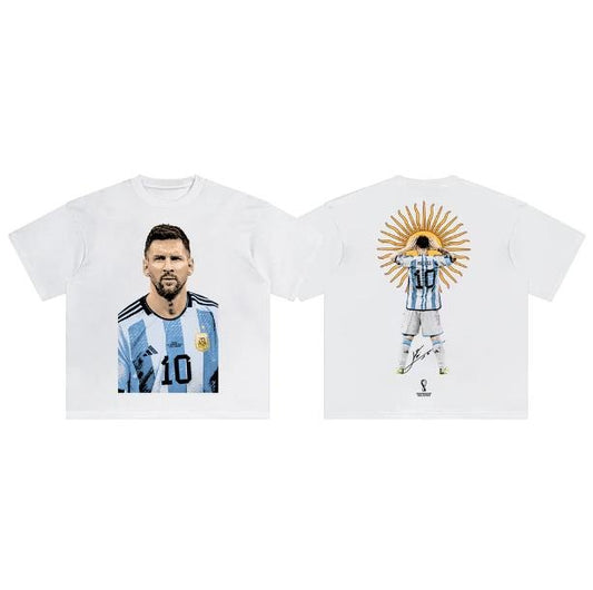 Lionel Messi Argentina T-Shirt, Lionel Messi 2-Sided Vintage Graphic Tees, Unisex Soccer Shirt, Sport Merch, Gift For Fan, Cotton comfort Menswear Womenswear Streetwear