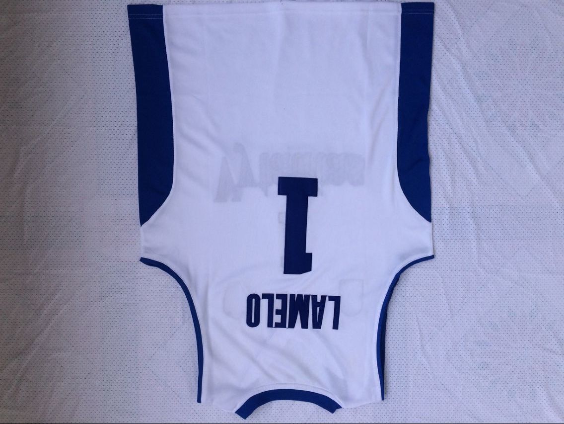 Lithuania Vytautas #1 LaMelo Ball 1 # Jersey White Style 2
