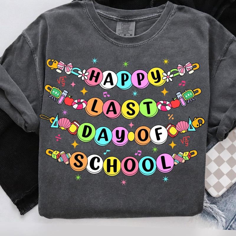Little girl Last Day Of School Bracelet T-shirt, Last Day of School Shirt, Retro Last Day Of School Tee, Teacher Gifts...