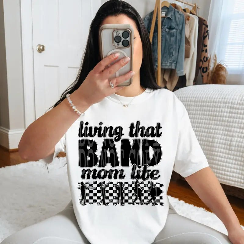 Living That Band Mom Life DTF Transfers - THIS IS NOT A SHIRT Hoodie, Sweatshirt | InkThreadWorks.com