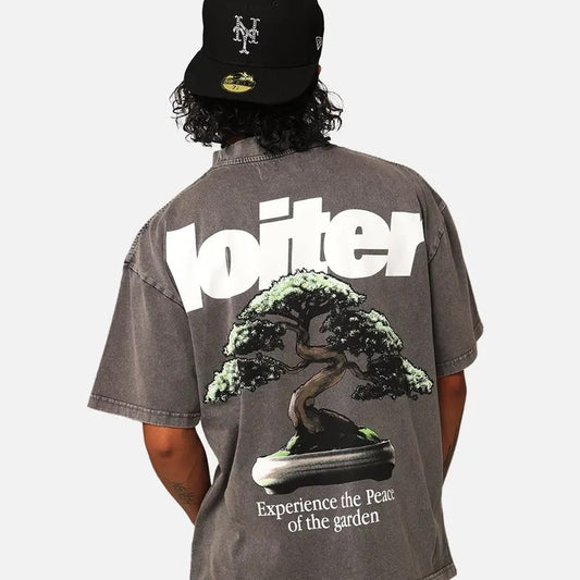 Loiter Bonsai Vintage T-Shirt Charcoal Trending Movie T shirt Vintage 90s T-shirt gift for Movie fans gift for him gift for her unisex T-shirt Urbanwear Shirt Casual Fabric