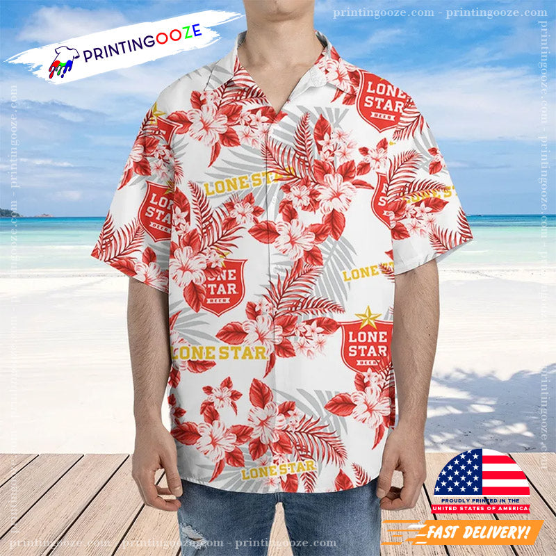 Lone Star Beer Logo Hawaiian Shirt