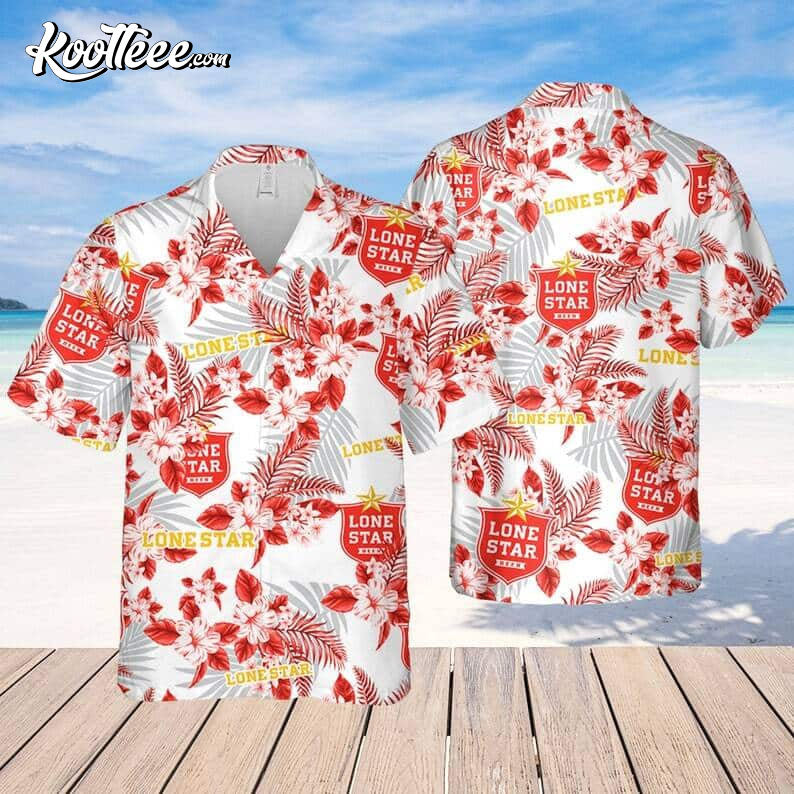 Lone Star Tropical Flower Pattern Hawaiian Shirt
