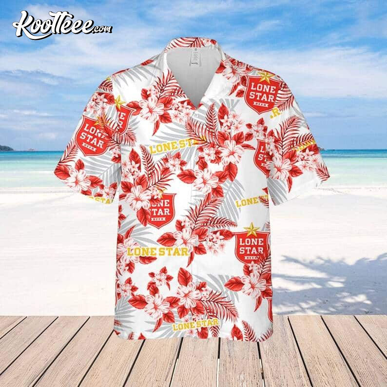 Lone Star Tropical Flower Pattern Hawaiian Shirt