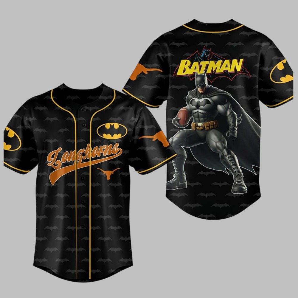 Longhorns Batman Baseball Jersey - Grishko.com