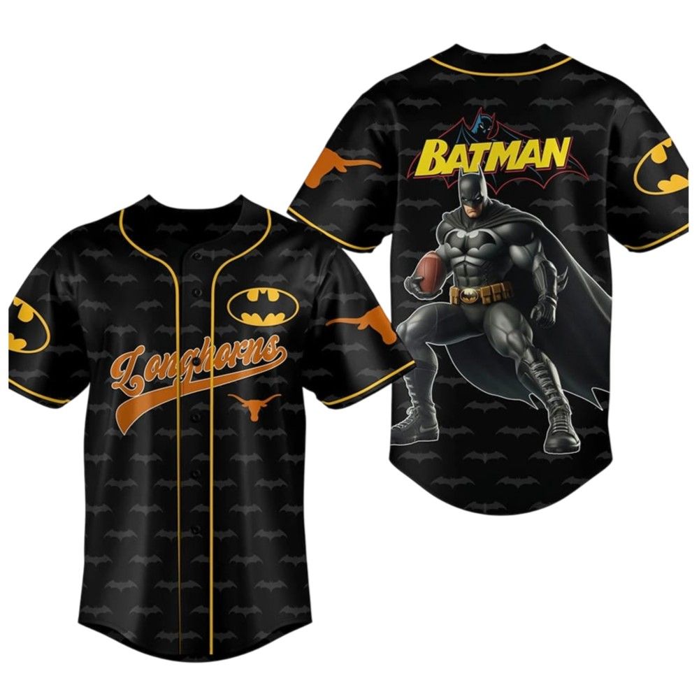 Longhorns Batman Baseball Jersey - Grishko.com