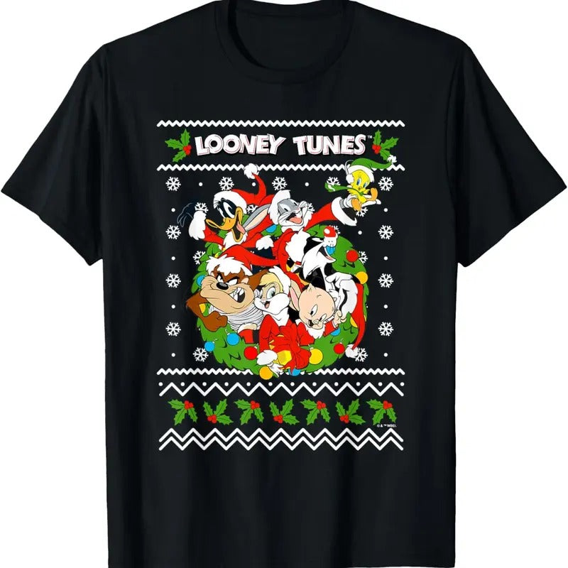 Looney Christmas Ugly Christmas T-Shirt Hoodie, Sweatshirt | InkThreadWorks.com