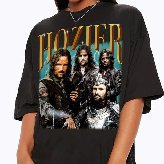 Lord Of The Rings Hozier Aragon T Shirt, Hozier Funny Shirt, Sirius Black Shirt, Hozier Fan Gift, Hozier Unreal Unearth 2024, Unisex T-Shirt, Gifts For Teenager Adult, Short Sleeve Tee Shirt, Gifts For Birthday Mothers Day