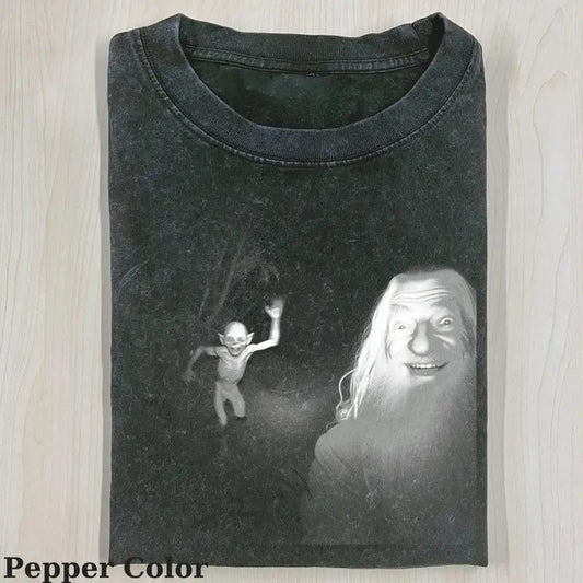 Lord of the Rings Vintage Tee, Gollum Chase Galdalf T-Shirt, Meme Cringe Funny Dumb Shirts, Unisex Movie Shirt Menswear Womenswear Streetwear