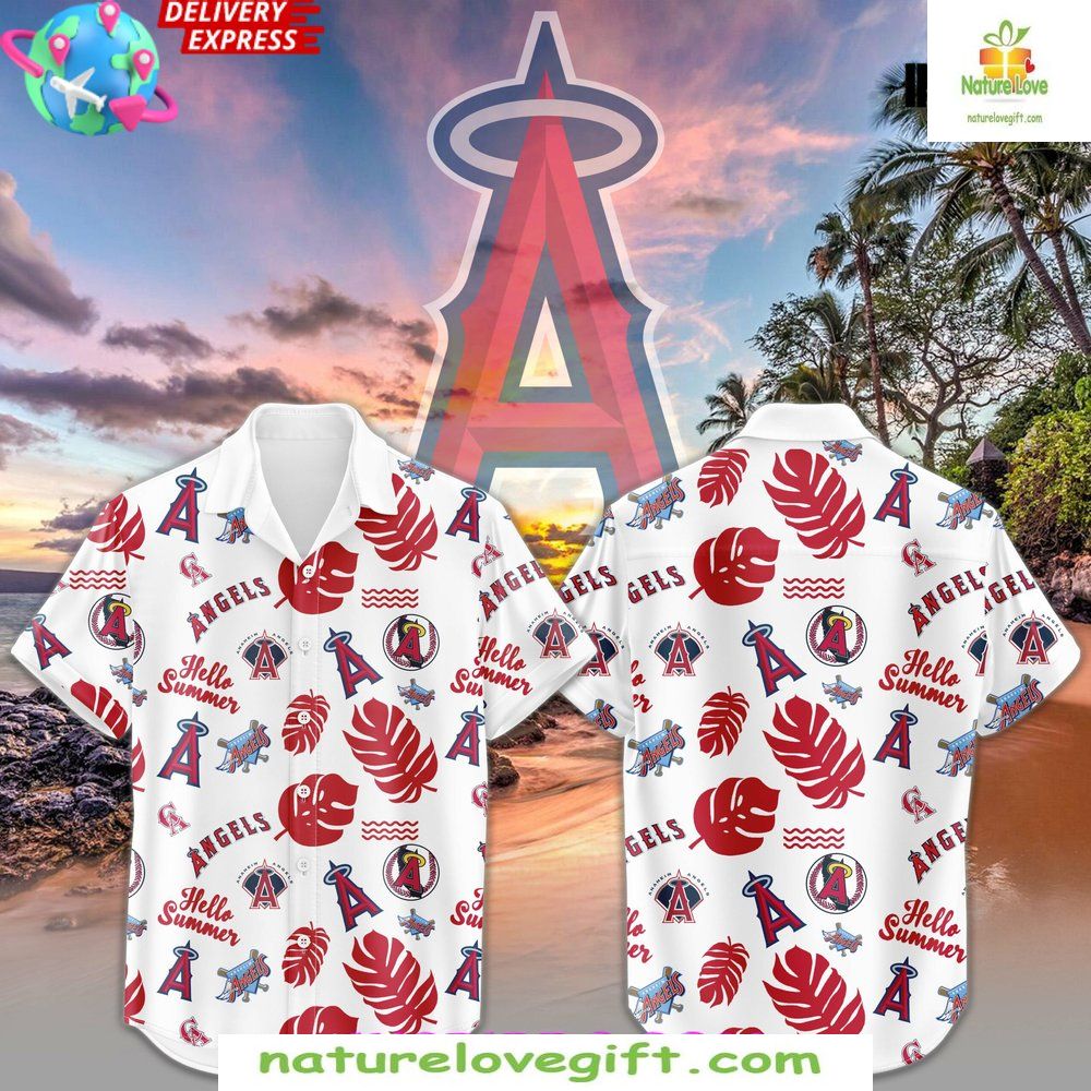 Los Angeles Angels 2026 Hawaiian Shirt Hello Summer Design