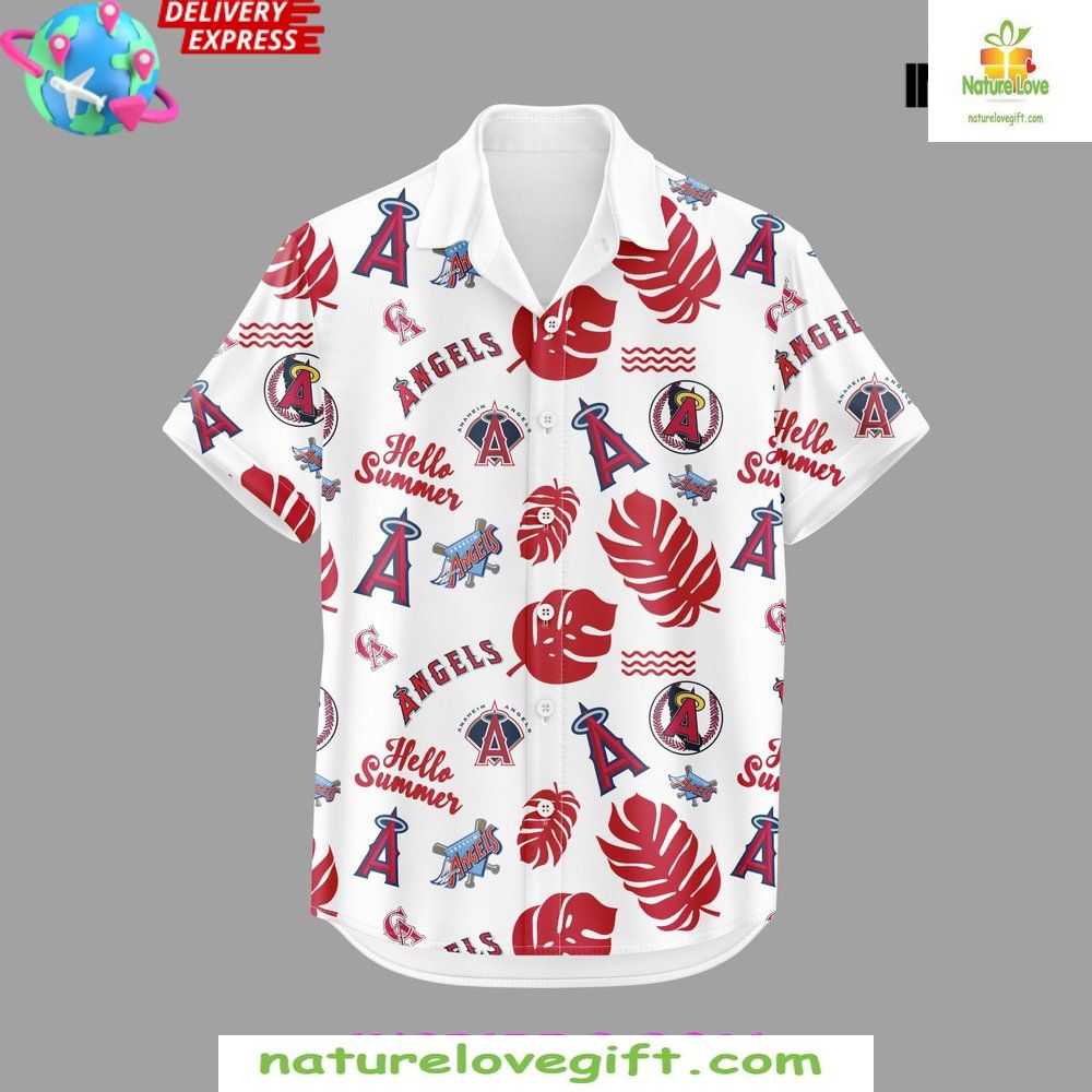Los Angeles Angels 2026 Hawaiian Shirt Hello Summer Design