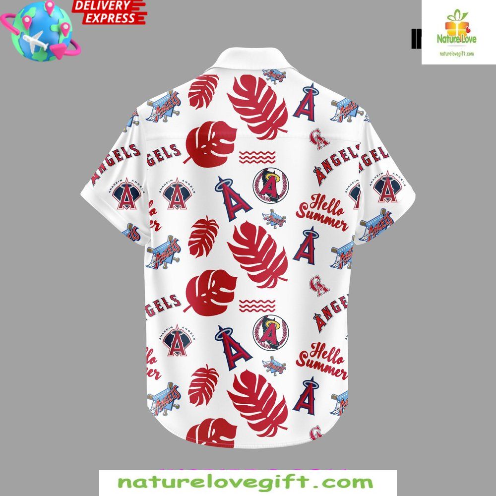 Los Angeles Angels 2026 Hawaiian Shirt Hello Summer Design