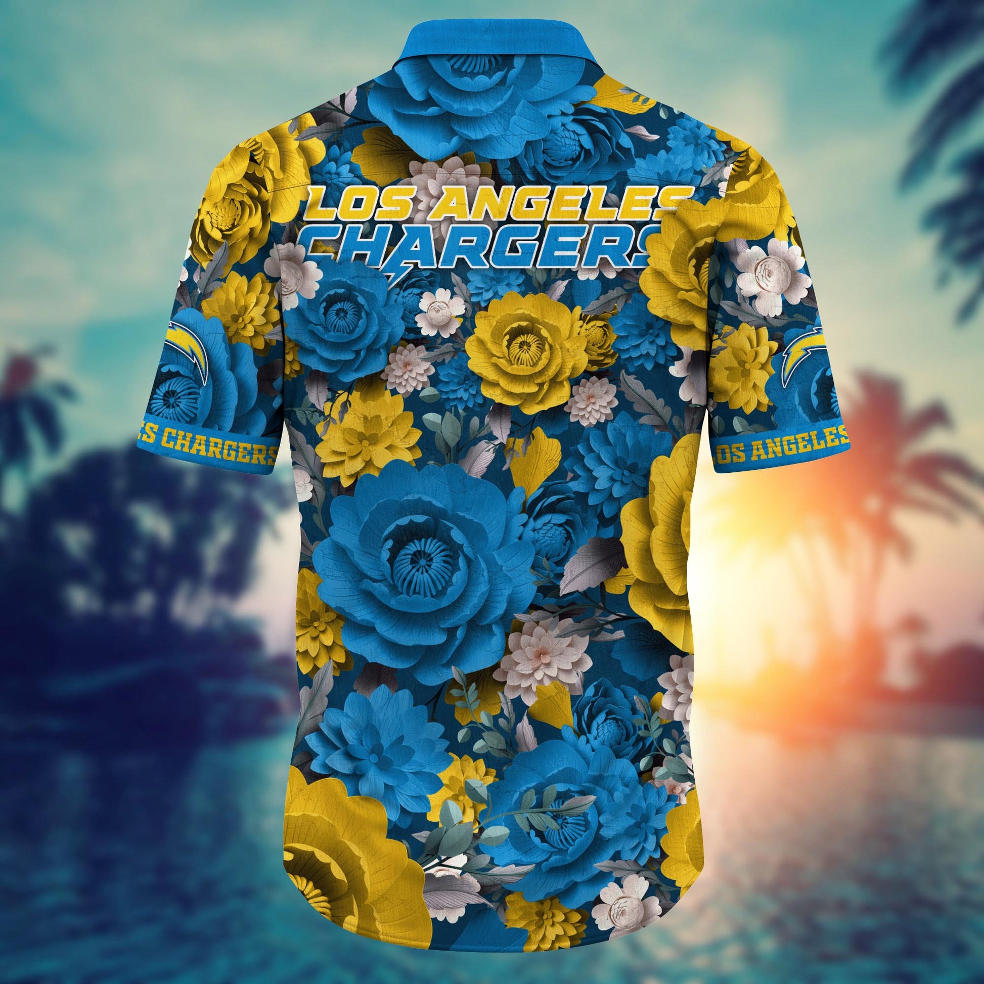 Los Angeles Chargers Floral Thunderstorm Hawaiian Shirt 551497