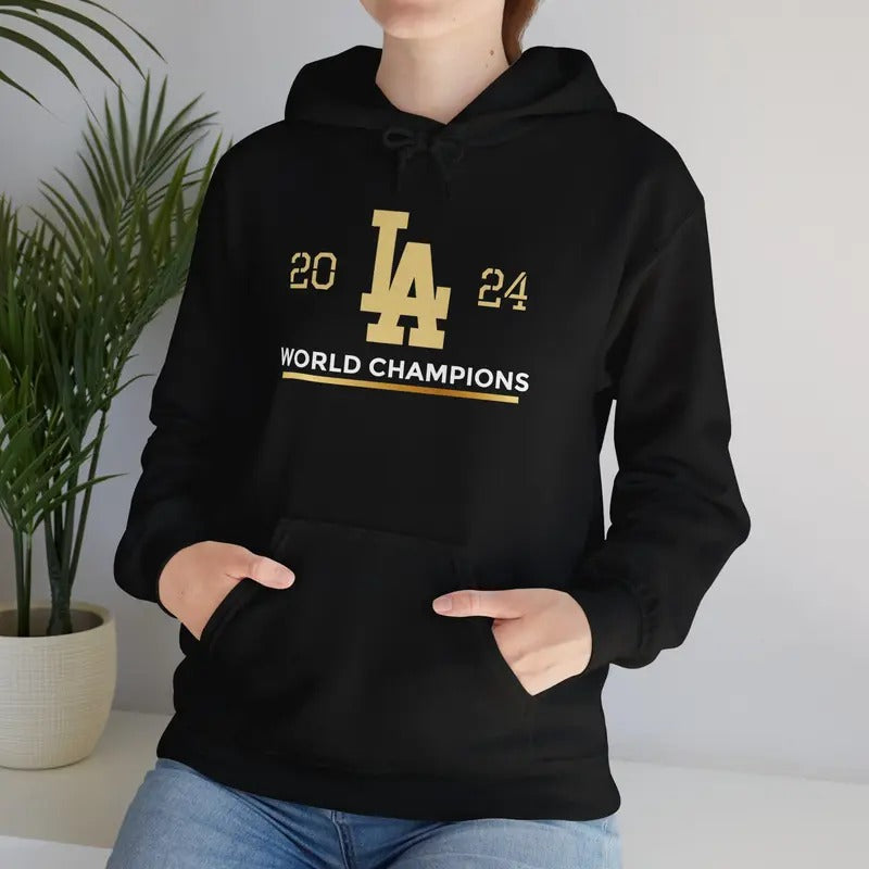 Los Angeles Dodgers World Champions Hoodie - Unisex Sweatshirt, Baseball Fan Gift, Sports Apparel 4QVBA