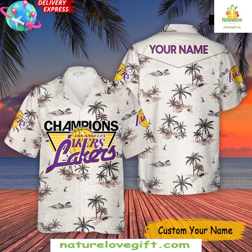 Los Angeles Lakers NBA Champions Hawaiian Shirt