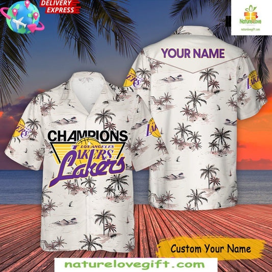 Los Angeles Lakers NBA Champions Hawaiian Shirt