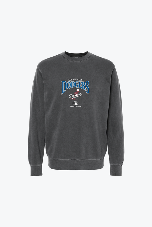 Los Angeles Dodgers Vintage Embroidered Crewneck - Black