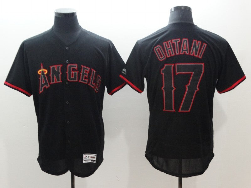 Los Angeles Angels #17 Shohei Ohtani black Elite Adult 6