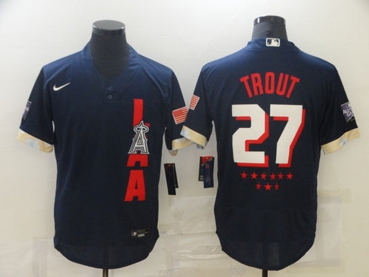 Los Angeles Angels #27 Mike Trout All-Star Elite 197